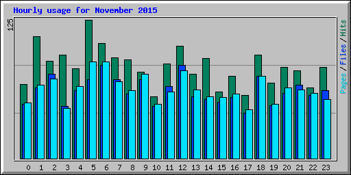 Hourly usage for November 2015