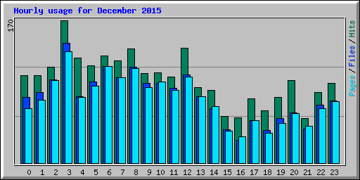 Hourly usage for December 2015