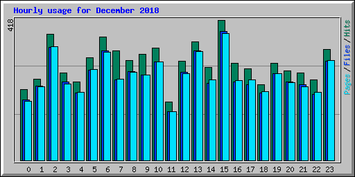 Hourly usage for December 2018