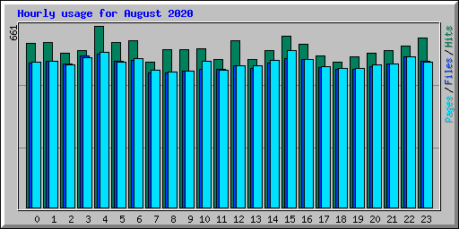Hourly usage for August 2020